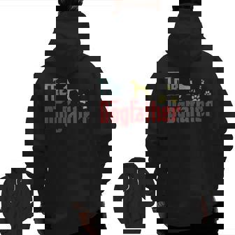 The Dogfather Dog Doberman Pinscher Zip Up Hoodie Back Print | Mazezy