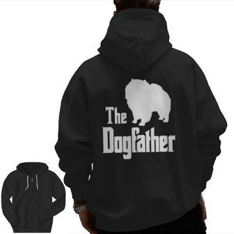 The Dogfather Dog Chow Chow Zip Up Hoodie Back Print | Mazezy