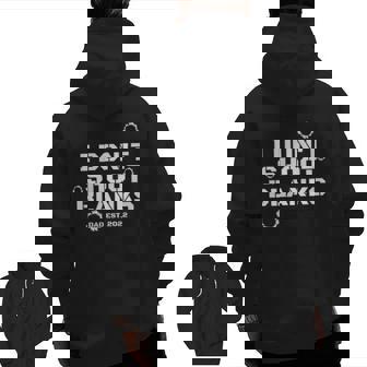 Don't Shoot Blanks Dad Est 2022 First Time Dad To Be Zip Up Hoodie Back Print | Mazezy