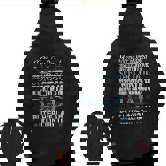 Electrician Dad Zip Up Hoodie Back Print | Mazezy