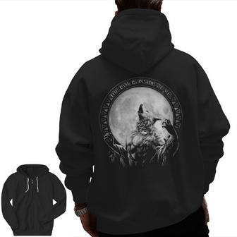 The Evil Is Inside Of Me T Zip Up Hoodie Back Print | Mazezy