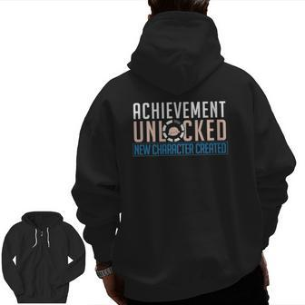 Expectant Father First Time Future Dad Gamer Gaming Zip Up Hoodie Back Print | Mazezy