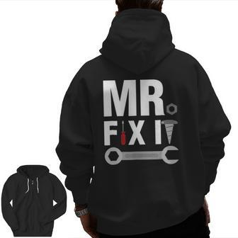 Father & Daughtermr Fix It Part 1 Of 2 Ver2 Zip Up Hoodie Back Print | Mazezy