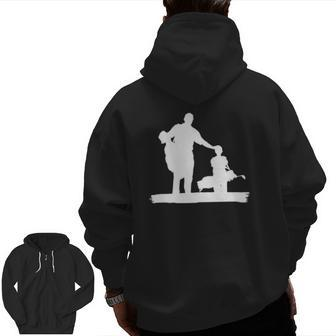 Father & Son Golfing Buddies For Life Zip Up Hoodie Back Print | Mazezy