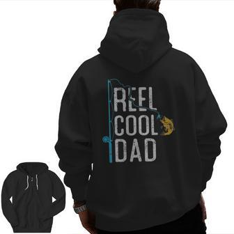Father Cool Fishing Day Zip Up Hoodie Back Print | Mazezy