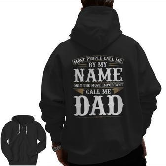 Father's Day Dad Son Matching Daughter Father's Day Zip Up Hoodie Back Print | Mazezy