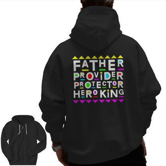 Father's Day 90S Style Zip Up Hoodie Back Print | Mazezy