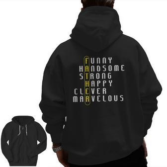 Father's Day Men From Daughter Son Wife For Husband Dad Zip Up Hoodie Back Print | Mazezy AU