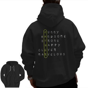 Father's Day Men From Daughter Son Wife For Husband Dad Zip Up Hoodie Back Print | Mazezy DE