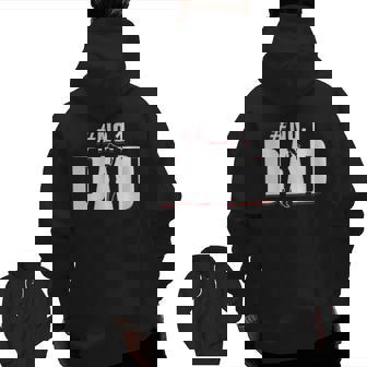 Father's Day Number 1 Dad No 1 Father Appreciation Zip Up Hoodie Back Print | Mazezy