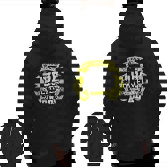 My Favourite Tuba Player Calls Me Dad Tuba Zip Up Hoodie Back Print | Mazezy