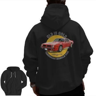 Firebird Transam American Muscle Car 60S 70S 70S Vintage s Zip Up Hoodie Back Print | Mazezy