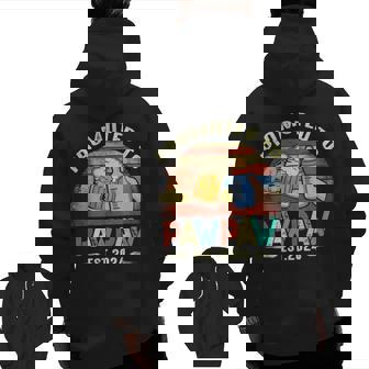 First Time Pawpaw New Dad Promoted To Pawpaw 2024 Zip Up Hoodie Back Print | Mazezy
