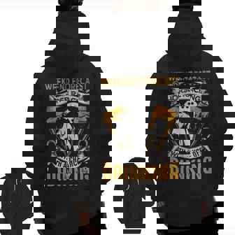 Weekend Forecast Horse Racing Track Derby Fathers Day Zip Up Hoodie Back Print | Mazezy