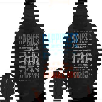 Arabic Dad Baba Of Two Boys Arab Best Baba Ever Retro Zip Up Hoodie Back Print | Mazezy