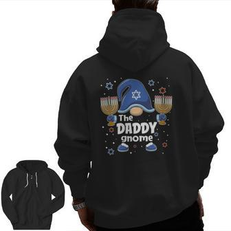 The Cool Daddy Gnome Hanukkah Matching Family Pajama Zip Up Hoodie Back Print | Mazezy DE