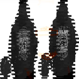 I'm A Biker Grandpa Like A Normal Grandpa But Cooler Zip Up Hoodie Back Print | Mazezy