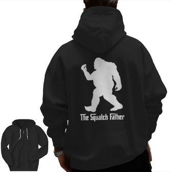 Italian Bigfoot The Squatch Father For Italian Dad Zip Up Hoodie Back Print | Mazezy