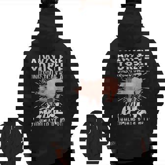 Pig Lover Farm Animal Pig Zip Up Hoodie Back Print | Mazezy