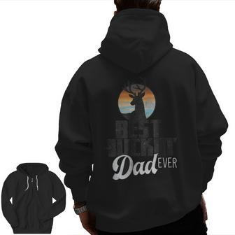 Quote T Best Bucking Dad Ever A Zip Up Hoodie Back Print | Mazezy