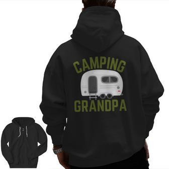 Rv Camping Grandpa Father's Day Camper Zip Up Hoodie Back Print | Mazezy