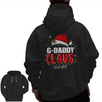 Santa G-Daddy Claus Christmas Matching Family Zip Up Hoodie Back Print | Mazezy