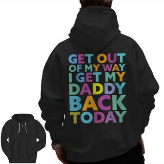 Welcome Home Military Homecoming Dad Daddy Kids Zip Up Hoodie Back Print | Mazezy UK