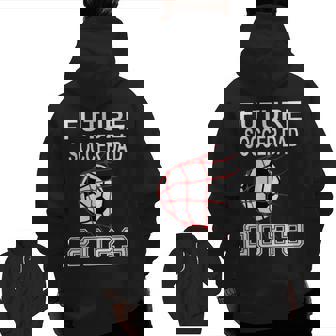 Future Soccer Dad 2023 Pregnancy Announcement Father To Be Zip Up Hoodie Back Print | Mazezy