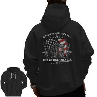 All Gave Some Some Gave All Veteran & Memorial's Day Zip Up Hoodie Back Print | Mazezy UK