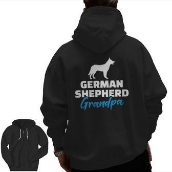 German Shepherd Grandpa Pet Lover Zip Up Hoodie Back Print | Mazezy