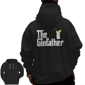 The Gin Father Gin And Tonic Zip Up Hoodie Back Print | Mazezy UK