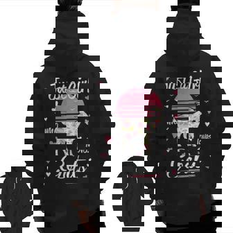 Goa Just A Girl Who Loves Goats Zip Up Hoodie Back Print | Mazezy