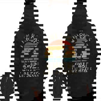 I Like Goats And Maybe Like 3 People Goat Zip Up Hoodie Back Print | Mazezy