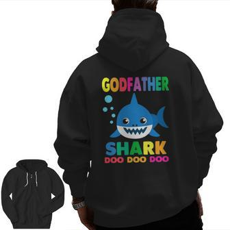 Godfather Shark Doo Doo Zip Up Hoodie Back Print | Mazezy