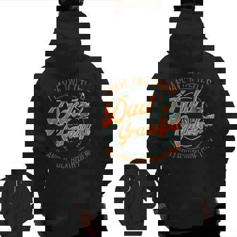 Grandpa For Dad Best Father Husband Fathers Day Zip Up Hoodie Back Print | Mazezy