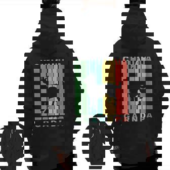 Grandparent Chihuahua Grandpa Zip Up Hoodie Back Print | Mazezy