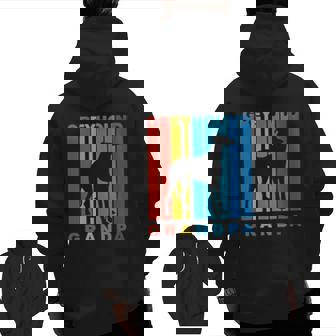 Grandparent Grandpa Grayhound Zip Up Hoodie Back Print | Mazezy