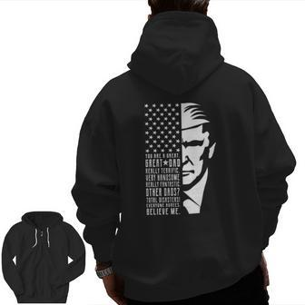 You Are Great Great Dad Trump Father's Day Zip Up Hoodie Back Print | Mazezy UK