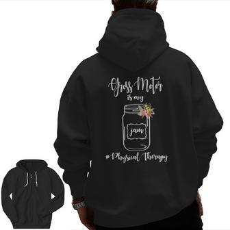 Gross Motor Is My Jam Physical Therapy Physical Therapist Zip Up Hoodie Back Print | Mazezy