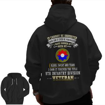 Grumpy Old 9Th Infantry Division Veteran Day Military Xmas Zip Up Hoodie Back Print | Mazezy