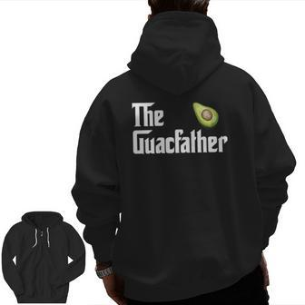 The Guacamole Father Avocado Lover Zip Up Hoodie Back Print | Mazezy