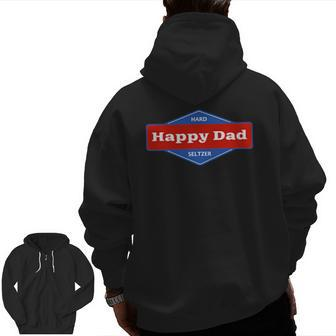 Happy Dad Hooded Sweat Zip Up Hoodie Back Print | Mazezy