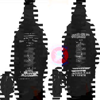 Helicopter Anti-Submarine Squadron 35 Hsl Zip Up Hoodie Back Print | Mazezy