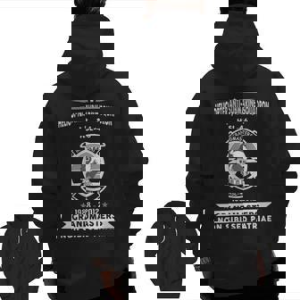 Helicopter Anti-Submarine Squadron 46 Hsl 46 Grandmasters Zip Up Hoodie Back Print | Mazezy