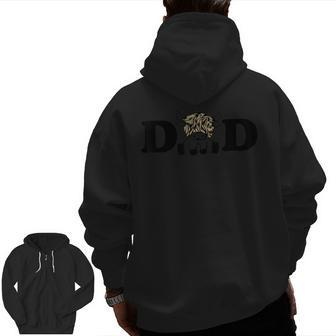 Highland Cow Dad Zip Up Hoodie Back Print | Mazezy