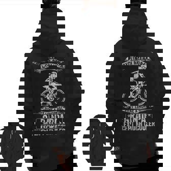 I'm A Cycling Grandpa Just Like A Normal Except Much Cooler Zip Up Hoodie Back Print | Mazezy