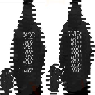 I'm A Wolf Doing Wolf Things Zip Up Hoodie Back Print | Mazezy