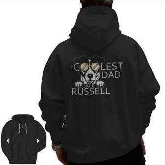 Jack Russell Terrier Lover Best Coolest Jack Russell Dad Zip Up Hoodie Back Print | Mazezy