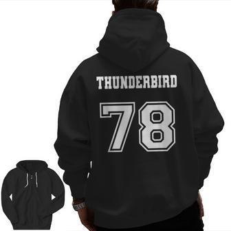 Jersey Style Thunderbird 78 1978 Muscle Classic Car Zip Up Hoodie Back Print | Mazezy
