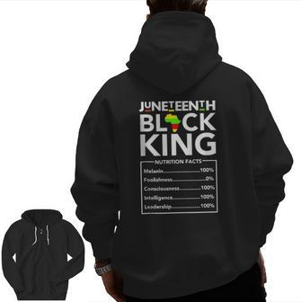 Juneteenth Black King Melanin Dad Fathers Day Men Father Fun Zip Up Hoodie Back Print | Mazezy CA